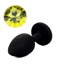 Силіконова анальна пробка із кристалом Silicon Black 03 ( розмір S ), SKN-SIL-BLACK 03: Для кого унісекс