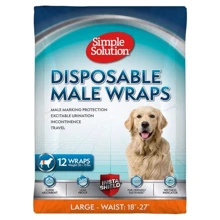 Влаговпитывающий поясок Simple Solution Disposable Male Wrap Large для собак больших пород 12 шт. (ss11539): undefined undefined