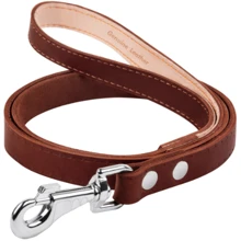 Поводок кожаный Collar одинарный непрошитый, 16мм/122см, Коричневый (2004566000007): Тип Поводок
