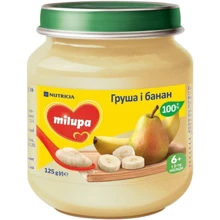 Milupa пюре груша и банан 125 г от 6 мес.: Вид Фруктовое