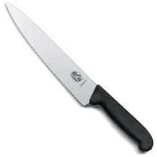 Кухонний ніж Victorinox Fibrox Carving 22см з черн. ручкою (52033.22): Лезо нержавіюча сталь
