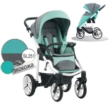 Коляска прогулянкова Bebetto NICO (SL251) бірюза з сірим: Тип коляски прогулочная
