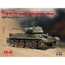 Советский средний танк T-34/76 (производство начала 1943 г.) T-34/76 (early 1943 production) WWII Soviet medium tank(ICM35365): Производитель ICM