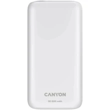 Внешний аккумулятор Canyon Power Bank 30000mAh PD 20W White (CNE-CPB301W): Количество USB 3