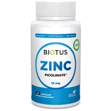 Biotus Zinc Picolinate 15 mg Цинк Пиколинат 100 капсул: Тип Цинк