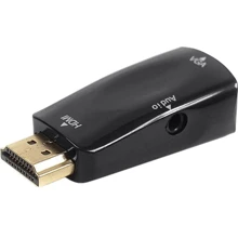 Кабель і перехідник PowerPlant HDMI - VGA + Audio з аудіо кабелем 0.5м (CA910267): Тип перехідник