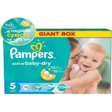 PAMPERS Active Baby-Dry Junior (11-18 кг) GIANT PLUS (78 шт.): undefined undefined