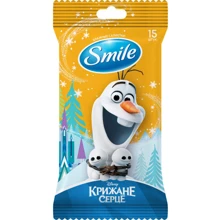 Серветки вологі Smile Frozen Mix White 15 шт: Тип Влажные салфетки