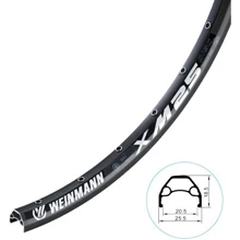 Колесо и обод Обод 27,5" Weinmann XM25 disc, 650B 36H A/V черн.: Производитель Weinmann
