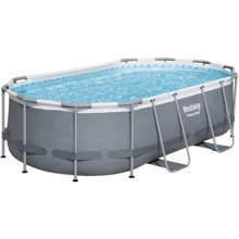 Бассейн Bestway каркасный овал 424-250-100 см (56620) (фильтр-насос, лестница, в коробке, 60.5-129.5-41.5 см): undefined undefined