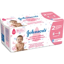 Johnson’s Baby Влажные салфетки "Нежная забота", гипоаллергенные, 112 шт.: Тип Влажные салфетки
