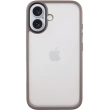 Чехол для iPhone Mobile Case TPU+PC Metal Buttons Grey for iPhone 16: Цвет серый