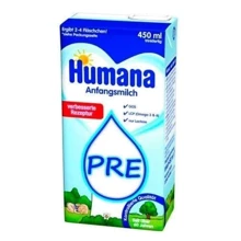Рідка молочна суміш Humana Пре з LC PUFA 450 мл: Тип Суміші молочні