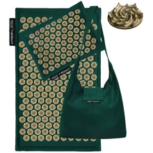 Коврик акупунктурный с подушкой 4FIZJO Eco Mat 68x42 см золотой (4FJ0251): undefined undefined