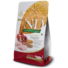 Низькозерновий сухий корм Farmina N&D Low Grain Cat для стерилізованих котів з куркою та гранатом 10 кг: Тип Сухий корм