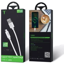Кабель T-PHOX USB Cable to USB-C SuperCharge 5A 1m Black (T-C824 Black): Тип USB Cable - USB-C