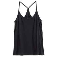 Майка H&M 2007276 M черная: Состав Модал, Хлопок