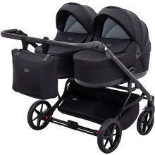 Коляска универсальная для двойни 2 в 1 Adamex Leo Duo Tip TK-53 черный (681139): Тип коляски Коляска для двойни
