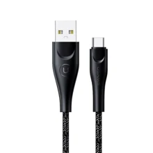 Кабель Usams USB Cable to USB-C Braided Data and Charging 1m Black (US-SJ392): Тип USB-C - USB-C