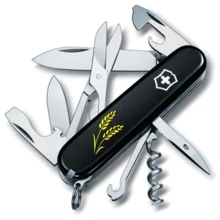 Мультитул Victorinox Climber Ukraine 91мм/14 функций/черный /Колоски пшеницы желтый (1.3703.3_T1338u): Тип мини-мультитул