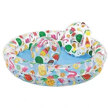 Басейн Intex дитячий надувний 59460 з колом та м'ячем 122х122х25 см: undefined undefined