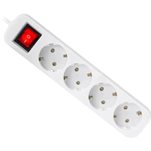 Мережевий фільтр Defender S450 5.0 m 4 розетки switch white (99239): Кількість розеток, шт 4
