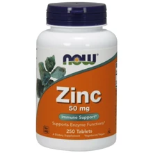 NOW Foods ZINC GLUCONATE 50 mg 250 TABS Цинк глюконат: Тип Цинк