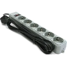 Сетевой фильтр Gembird Power Cube SPG6-B-15 Grey: Количество розеток, шт 6