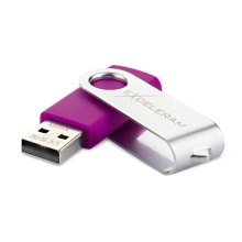 USB-флешка eXceleram 16GB P1 Series USB 2.0 Silver/Purple (EXP1U2SIPU16): Стандарт USB USB 2.0