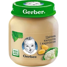 Пюре Gerber картофель, цветная капуста 130 г (1227240): Вид Овощное