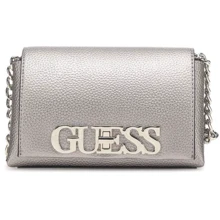 Женская сумка через плечо Guess Uptown Chic Mini Xbody Flap серебристая (HWMG7301780-PEW): Пол Женский
