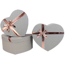 Коробка Подарочные коробки UFO Набор 3 шт SILVER HEART серд. (56321-244): undefined undefined