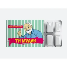 Жвачка Жевательная резинка PAPAdesign "Ты мудак" со вкусом мяты: Производитель PAPAdesign