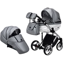 Коляска 2 в 1 Adamex Chantal Star Polar (Chrome) кожа 100% Star 122 (624718): Тип коляски универсальная коляска (2-в-1)