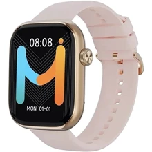 Смарт-часы iMiki ST2 Gold Silicone Strap: Дисплей 1.96" TFT (296x240) / 2.5D High Hardened Glass