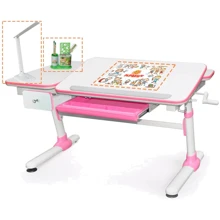 Стол Evo-kids Darwin Pink + ящик для стола (арт.Evo-502 P+ Evo-kids Evo-E415 PN): Тип Парта