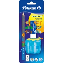 Набір для навчання письму Pelikan Combino Blue олівець + ластик + точилка, блакитний: Тип прості