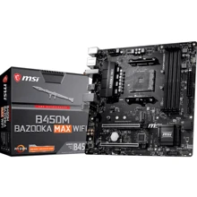MSI B450M BAZOOKA MAX WIFI: Оперативна пам'ять 4xDDR4 3466, до 64 ГБ