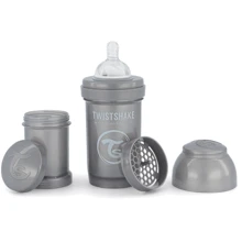 Антиколиковая бутылочка Twistshake с силиконовой соской 180 ml Pearl Grey (78378): Материал полипропилен