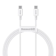 Кабель Baseus Cable USB-C to USB-C Superior Series PD 100W 1m White (CATYS-B02): Тип USB-C - USB-C