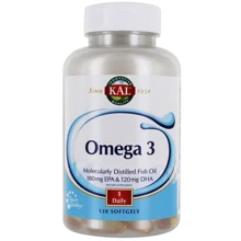 Kal Omega 3 Fish 180/120, 1000mg, 120 Softgels (CAL-84012): Тип Омега 3