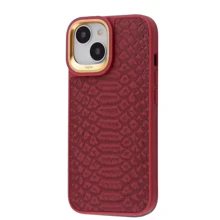 Чохол для iPhone Kajsa Snake Pattern Burgundy для iPhone 15: Колір бордовый