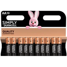 Батарейки лужні Duracell Simply AA LR06, 10шт (5000394020818): undefined undefined
