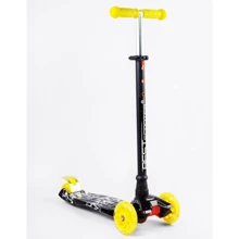 Самокат Best Scooter MAXI Lightning черно-желтый (114142): Количество колес 3