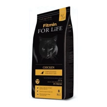 Комплексный корм для взрослых кошек Fitmin cat For Life Chicken с курицей 8 кг (ф4842): Тип Сухой корм