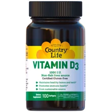 Country Life Vitamin D3 1000 IU Витамин D3 100 капсул: Тип Витамин D