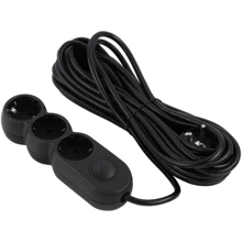 Сетевой фильтр 2E 3 розетки, 10 м, Black (2E-U03VES10MBK): Количество розеток, шт 3