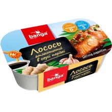 Лосось BANGA атлантический филе в соусе терияки 120 г (4751017404270): Вес нетто 120 г