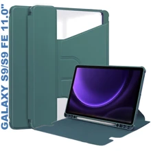 Аксесуар для планшетних ПК BeCover Case Rotatable Dark Green для Samsung X710 Galaxy Tab S9 / X510/X516B Galaxy Tab S9 FE (710434): Колір зеленый