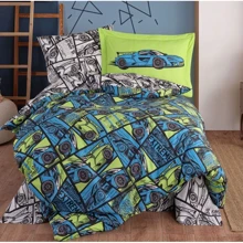 Комплект постільної білизни HOBBY Poplin CARS поплін полуторний (81557_1.5): Матеріал поплин